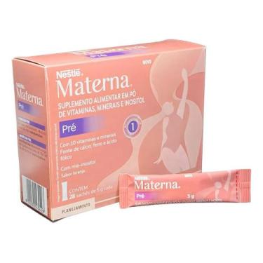 Imagem de Nestlé Materna Pré Com Inositol Planejamento Da Gravidez Sabor Laranja