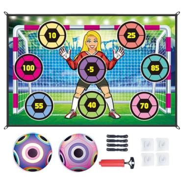 Imagem de Almencla Jogo de Futebol de Brinquedo - Jogo para Festas - Treino de Precisão com 2 Bolas - Acessório para Parque, Festa, Praia, Gramado e Camping, Style D