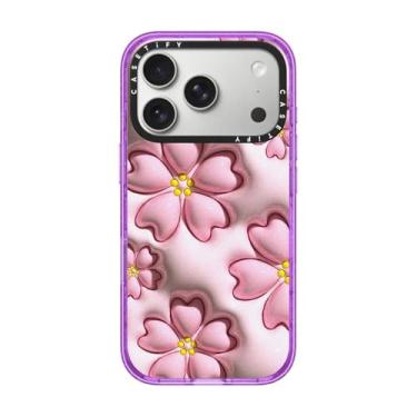 Imagem de CASETiFY Capa Impact para iPhone 17 Pro [fina/compatível com Magsafe/2,5 m. Proteção contra quedas de grau militar 4X] - Sakura - Purpurina