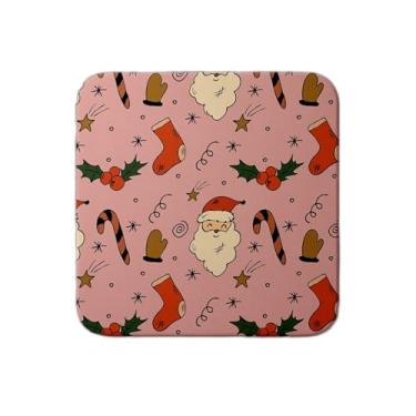 Imagem de Ladrilho Decorativo Cerâmica Estampa Natal e Ano Novo Doodle