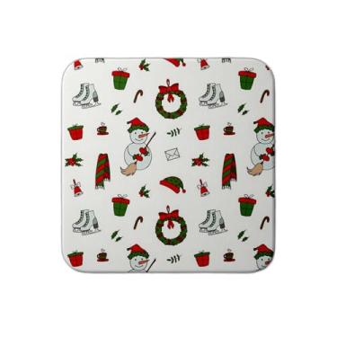 Imagem de Ladrilho Decorativo de Cerâmica Estampa Natalina e Ano Novo Fundo Transparente