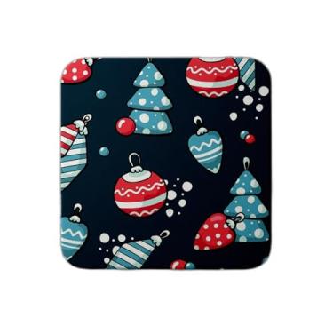 Imagem de Ladrilho Decorativo de Cerâmica Estampa Padrão de Brinquedos de Natal Doodle