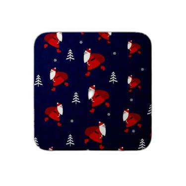 Imagem de Ladrilho Decorativo de Cerâmica com Estampa de Natal com Árvore e Papai Noel