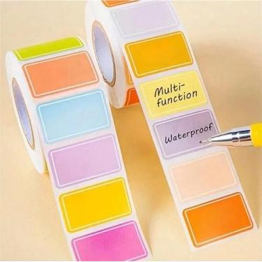 Imagem de 1 peça: adesivos autoadesivos à prova d'água, 500 peças de etiquetas coloridas de cores brilhantes (25 mm × 15 mm) para organização e marcação