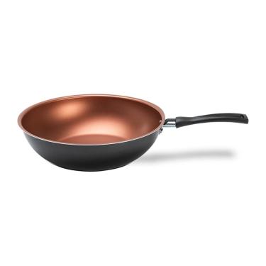 Imagem de Panela Wok Brinox Topázio Antiaderente Pro-Flon 3L 26cm Cinza