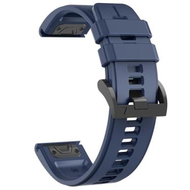 Imagem de U-LIMVE Pulseira de relógio para Garmin Fenix 8 de 51 mm/Fenix 7X/Fenix 6X/Fenix 5X/Fenix 3/Quatix 8 de 51 mm/Tactix 8 de 51 mm, pulseira de silicone de 26 mm