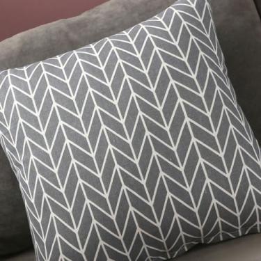 Imagem de GLOGLOW Capa de Almofada Decorativa de Linho, Estilo Nórdico, Capa de Almofada Confortável para sofá e Sala de Estar, Decoração Têxtil para Casa (40x40)