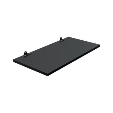 Imagem de Prateleira Preta 50x30 Com Suporte Flutuante Mdf Preto Cozinha Quarto Banheiro Sala