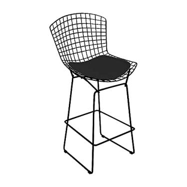 Imagem de Banqueta Bertoia Preta D60 Assento Preto
