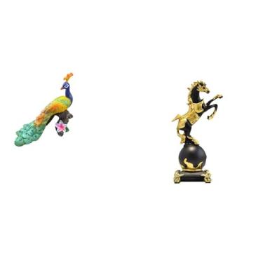 Imagem de Whtkoph Majestosa Coleção de Esculturas de Animais com Figuras Elegantes de Cavalos para Decoração de Casa, Jardim E Sala de Estar.