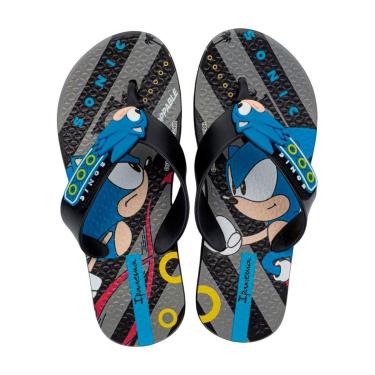 Imagem de Chinelo de Dedo Personagem Sonic Menino Grendene Kids Preto / Azul 29/30-Masculino
