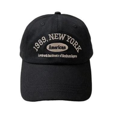 Imagem de Boné De Beisebol Unissex Retrô Com Letras Bordadas E Aba Curva, Chapéu