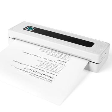 Imagem de Impressoras Portatil sem Fio para Viagens, MINI Impressora Compacta sem Tinta, Impressora Térmica Bluetooth Compatível com Smartphone Android e iOS e Tablet e Laptop - Branco