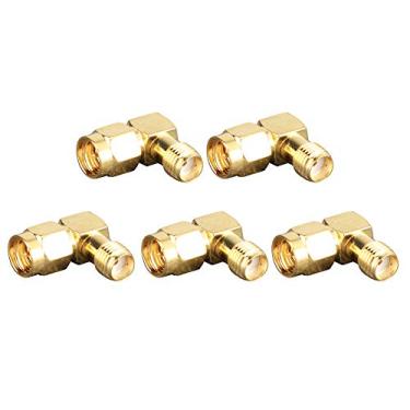 Imagem de Yinhing Conector Adaptador de ângulo Reto 5pcs SMA, Conversor Coaxial RF Macho para Fêmea SMA Com Revestimento de Ouro, para Conexão de Equipamento de Teste de áudio e Vídeo de Rádio