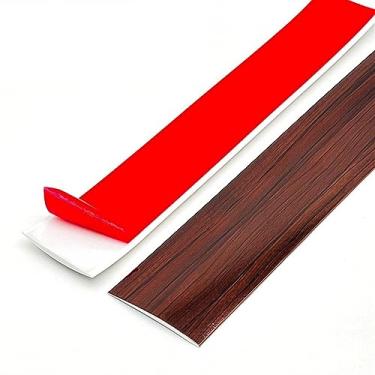 Imagem de GQQGSHOP Tiras de cobertura de piso de 1 m, tira de transição de piso, barras de limite, tiras de união de perfil de transição de PVC autoadesivas, tira divisória de porta, divisor de piso (I, 50 mm/2