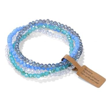 Imagem de Pulseiras de contas para mulheres, pulseira de vidro retrô moderna, presentes para mulheres, etiqueta de amizade, pulseiras de joias, One Size, Vidro, Sem Pedra Preciosa