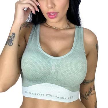 Imagem de Kit 2 Top Esportivo Feminino Nadador Respirável Fitness  - Mi Amore, S