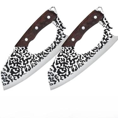 Imagem de Cutelo Profissional para Churrasco em Aço Inox Artesanal com Bainha – Uso Cozinha e Camping(2)