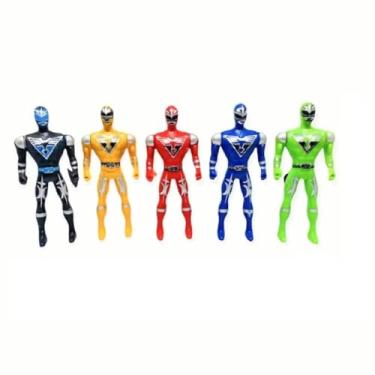 Imagem de Kit 5 Bonecos Guerreiros da Galáxia Action Figure | Miniaturas Coloridas 8cm Heróis Ninja | Brinquedo Infantil Colecionável | Ideal para Decoração de Festas e Topo de Bolo | Material Resistente