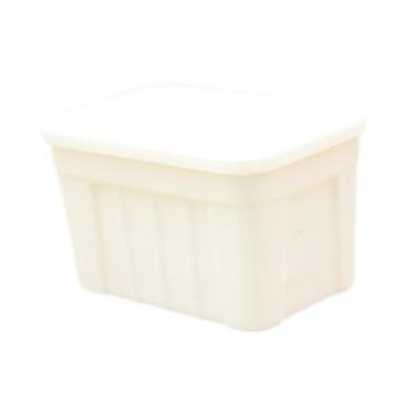 Imagem de harayaa Caixa organizadora para casa de bonecas em escala 1:12, acessórios decorativos para bonecas, recipiente simulado com tampa para enfeites de sala de, Branco