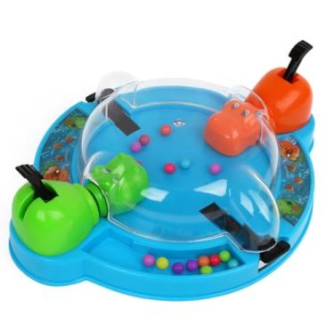 Imagem de Jogo Papa Bolinhas Hipopotamo 18cm Brinquedo Infantil de Mesa que Desenvolve Reflexo e Coordenacao Motora
