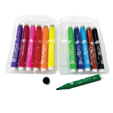 Imagem de Caneta Hidrocor + Carimbo estojo c/12 cores, VMP 0.442.11.99