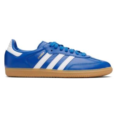 Imagem de adidas Originals Samba OG Tênis masculino, Goma branca nuvem azul, 8.5 Women/7.5 Men