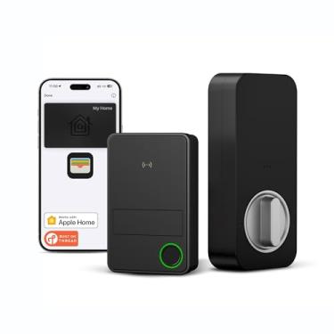 Imagem de ThorBolt X3 Apple Home Key Tap para desbloquear, fechadura de porta de entrada inteligente sem chave com impressão digital, trava de fechadura funciona com HomeKit Over Thread (roteador de borda