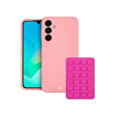 Imagem de Capa Silicon Veloz para Samsung Galaxy A16 5G + Ventosa - Rosa - Gshield