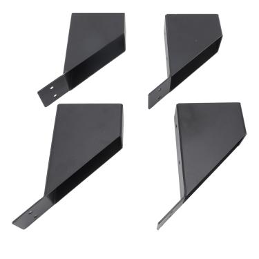 Imagem de TOPINCN 4 Unidades de Suporte de Pérgula Com Furo de Drenagem, Design Preciso, Máquina Soldada, Revestimento Em pó Preto para Pérgolas, Gazebos, Cabines, Jardas, Garagens