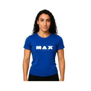 Imagem de Camiseta Baby Look Dry Fit Max Titanium, Azul, G