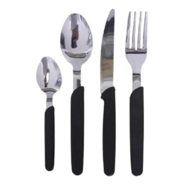 Imagem de Jogo De Talheres Faqueiro Aço Inox Garfo Faca Colher 16 Pçs - Idea