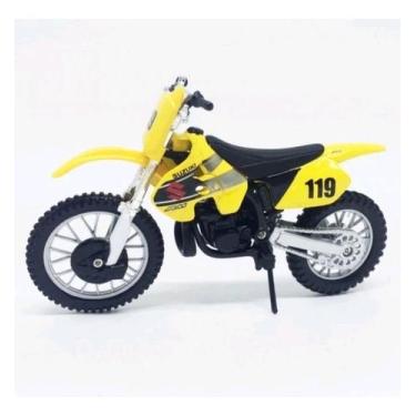 Imagem de Miniatura Moto Suzuki Rm 250 Motocross Amarela 1:18 Maisto, Amarelo