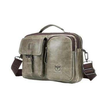Imagem de Bolsa De Ombro Masculina Em Couro Legítimo, Pasta Casual Para Negócios