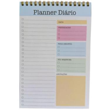 Imagem de Planner Diário Bloco de Notas To Do List Semanal 50 Folhas Aramado Dou