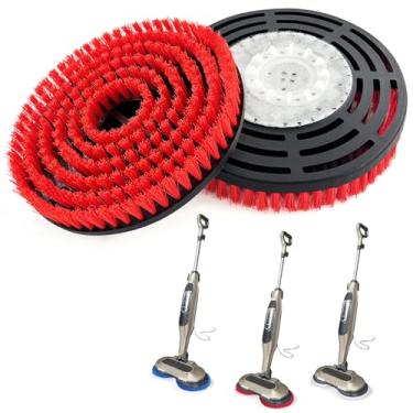 Imagem de Pacote com 2 cabeças de escova de esfregão a vapor de substituição atualizadas para esfregão a vapor Shark S8201 S8001 S7001 S7201 S7000 S7005 S7020 esfregão a vapor e esfregão tudo-em-um, escova de