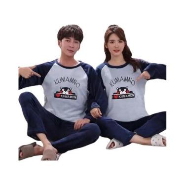 Imagem de Conjunto De Pijamas De Fleece Coral Grosso Para Mulheres E Homens, Pij