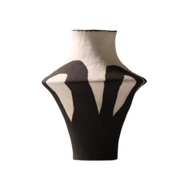 Imagem de Vasos Retrô Vaso de Cerâmica Criativo Pintado à Mão Vaso de Flores Secas Ornamentos de Mesa Vaso de Mesa (B)