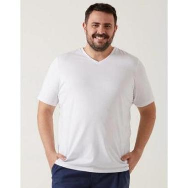 Imagem de Camiseta Básica Masculina Malwee Plus Size Gola V Ref. 87848-Masculino