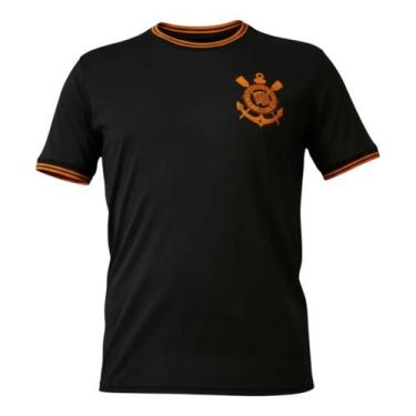 Imagem de Camisa Corinthians Preto Laranja 2025 Torcedor Oficial - Coimbra, Pret