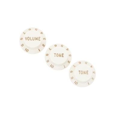 Imagem de Kit Knobs Fender Plastic Push-On Control Para Strat 3 Pecas