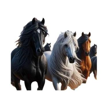 Imagem de Pintura Em Diamante 5D DIY Horse Mountain, Bordado Com Strass Redondo 