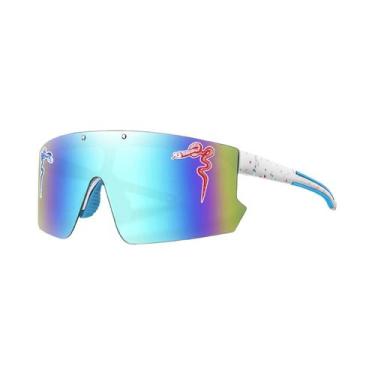 Imagem de Óculos De Sol Unissex UV400 Para Ciclismo, Armação Grande, 5 Cores, Óc