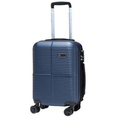 Imagem de Mala de Viagem de bordo Expansível World Onboard Fibra rigida ABS com Rodas Duplas Silenciosas de Removiveis Giratórias (Azul)
