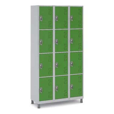 Imagem de Armário12 Portas Roupeiro Aço Vestiário Academia Locker (VERDE)