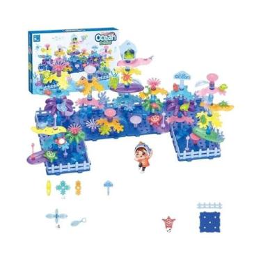 Imagem de Blocos De Montar DIY Jardim De Flores De Coral Oceânico Para Meninas, 