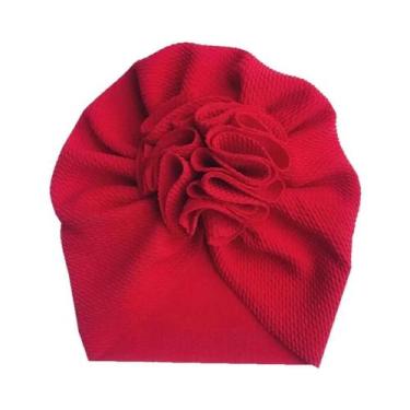 Imagem de Chapéu Turbante Com Flores Para Bebês Meninas, Gorro Macio Para Recém-