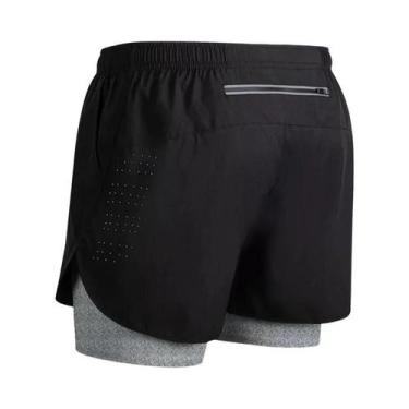 Imagem de Shorts Masculinos De Secagem Rápida 2 Em 1 Para Academia E Corrida, Te