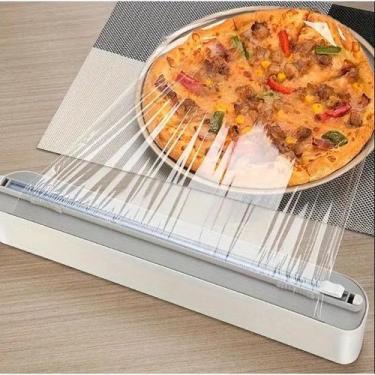Imagem de Dispensador Sela Suporte Filme Proteção Cortador Conserva Alimentos Pl
