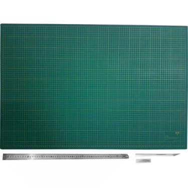 Imagem de Base Corte A1 90x60 Régua Inox 60 Estilete Bisturi Precisão - De Acord